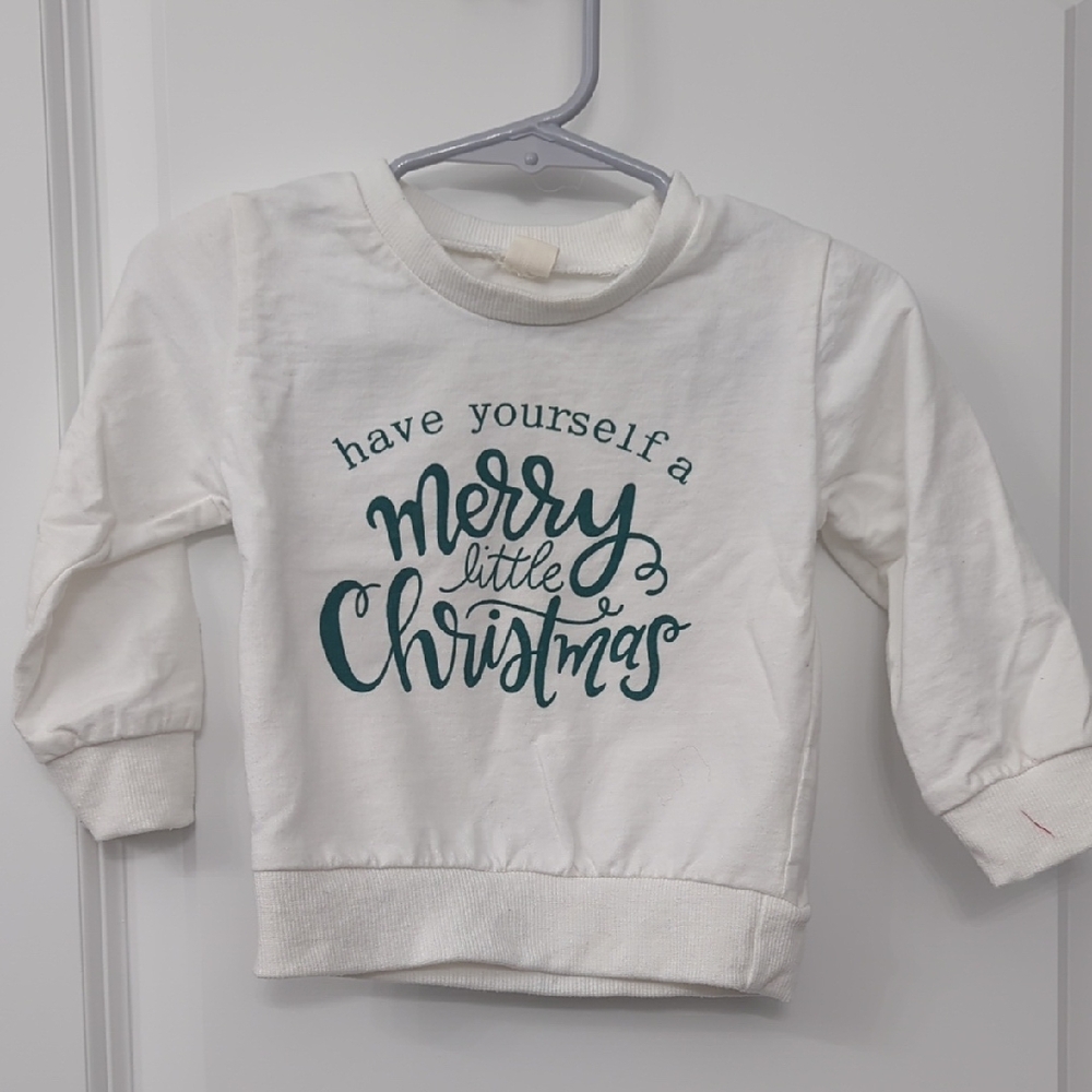 Merry Little Christmas Kids Long Sleeve Tee - White